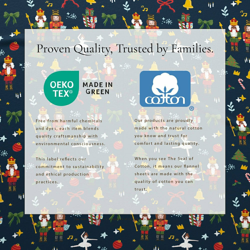 4-Piece Turkish Cotton Christmas Flannel Sheet - Whittaker Collection | Plow & Hearth