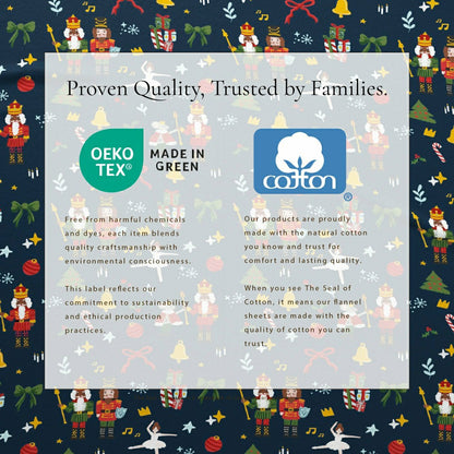 4-Piece Turkish Cotton Christmas Flannel Sheet - Whittaker Collection | Plow & Hearth