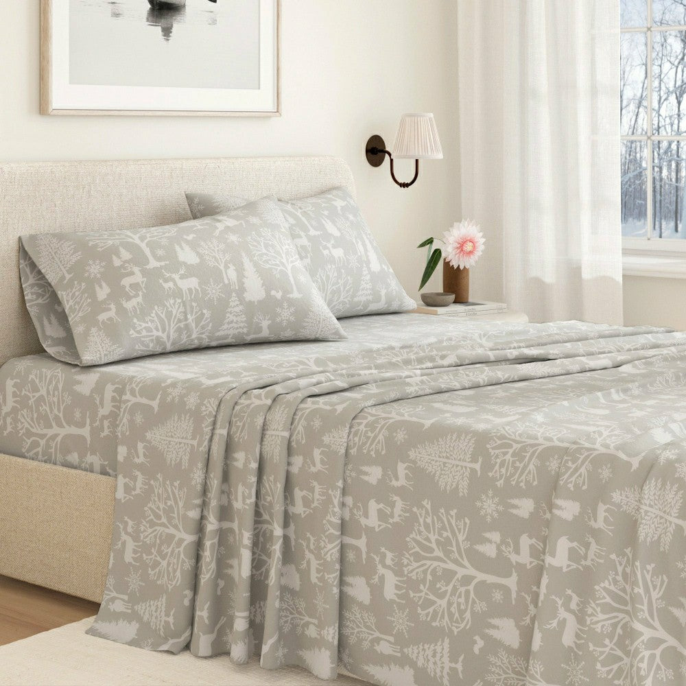 4-Piece Turkish Cotton Flannel Sheet - Lakeview Collection | Plow & Hearth
