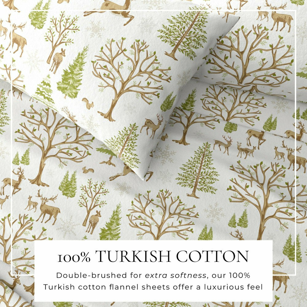 4-Piece Turkish Cotton Flannel Sheet - Lakeview Collection | Plow & Hearth