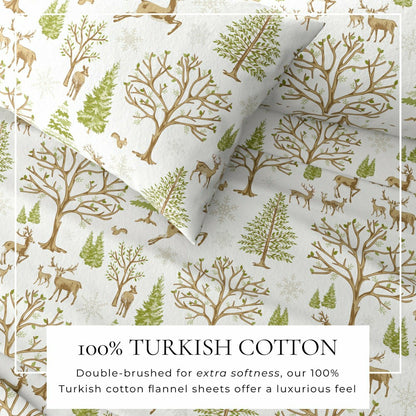4-Piece Turkish Cotton Flannel Sheet - Lakeview Collection | Plow & Hearth