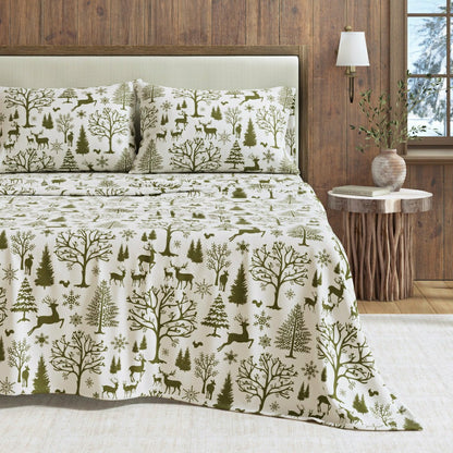 4-Piece Turkish Cotton Flannel Sheet - Lakeview Collection | Plow & Hearth
