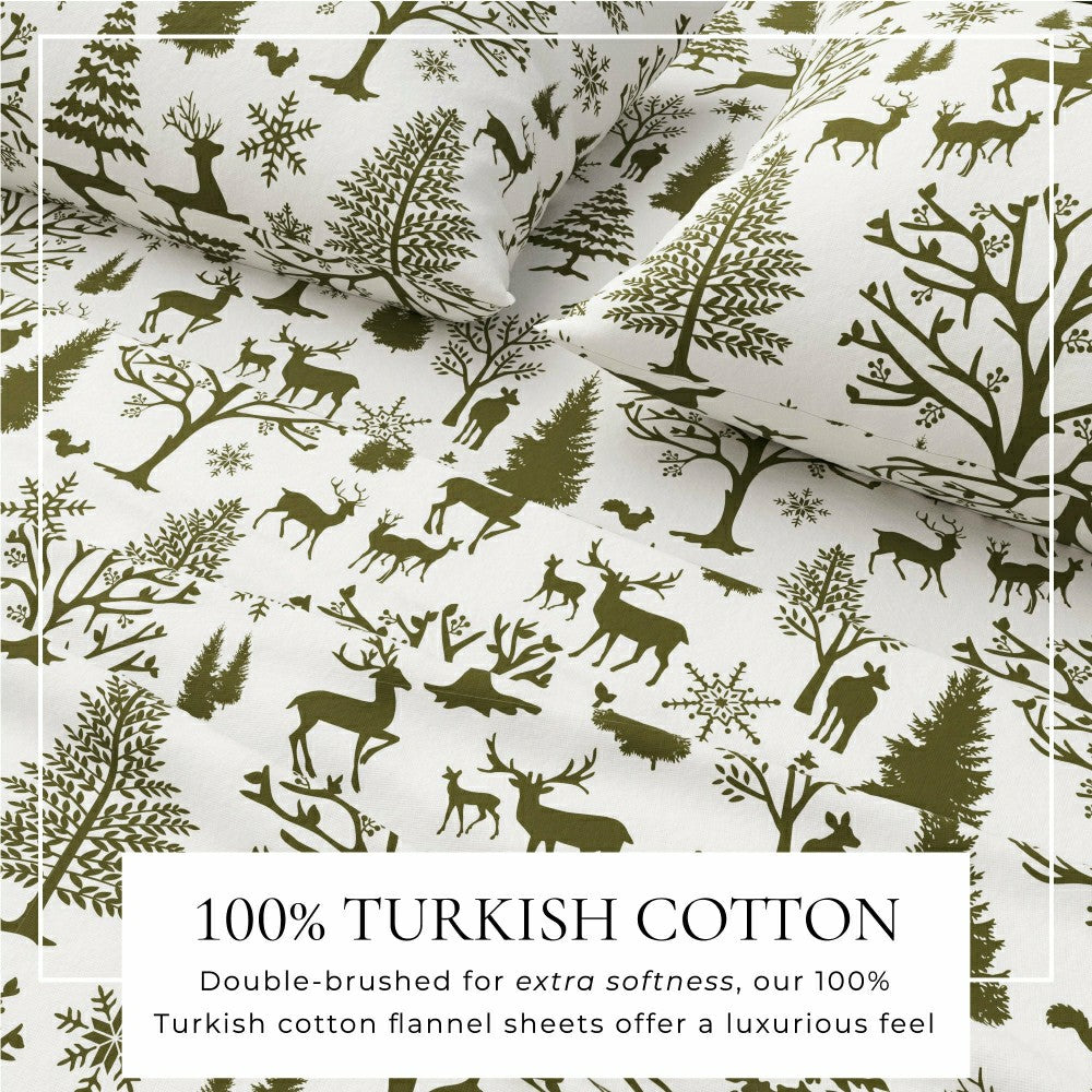 4-Piece Turkish Cotton Flannel Sheet - Lakeview Collection | Plow & Hearth