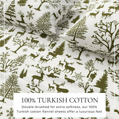 4-Piece Turkish Cotton Flannel Sheet - Lakeview Collection | Plow & Hearth