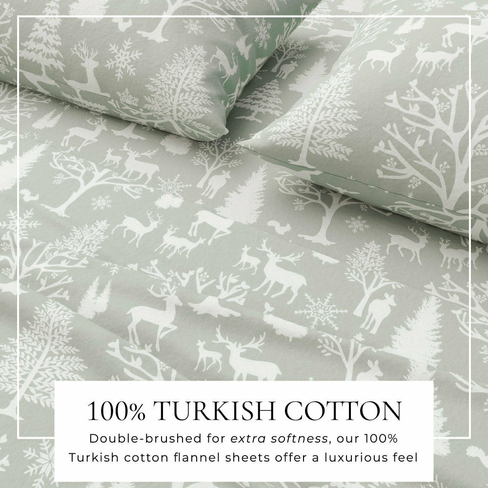 4-Piece Turkish Cotton Flannel Sheet - Lakeview Collection | Plow & Hearth