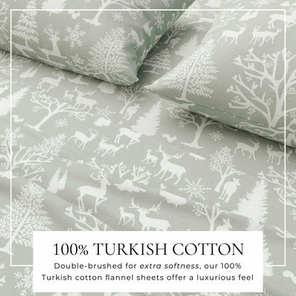 4-Piece Turkish Cotton Flannel Sheet - Lakeview Collection | Plow & Hearth