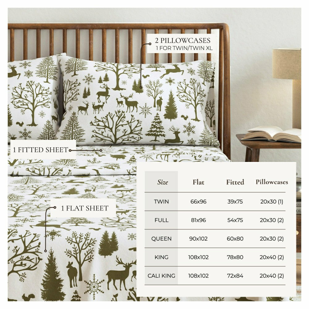 4-Piece Turkish Cotton Flannel Sheet - Lakeview Collection | Plow & Hearth