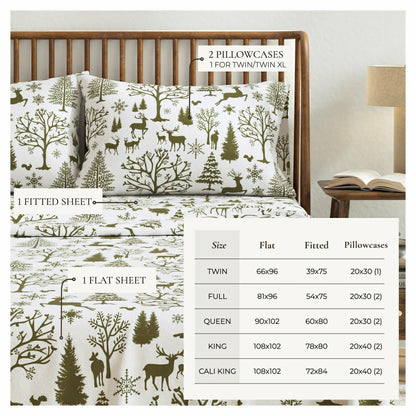 4-Piece Turkish Cotton Flannel Sheet - Lakeview Collection | Plow & Hearth