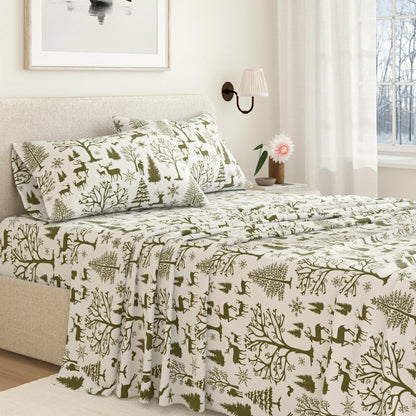 4-Piece Turkish Cotton Flannel Sheet - Lakeview Collection | Plow & Hearth