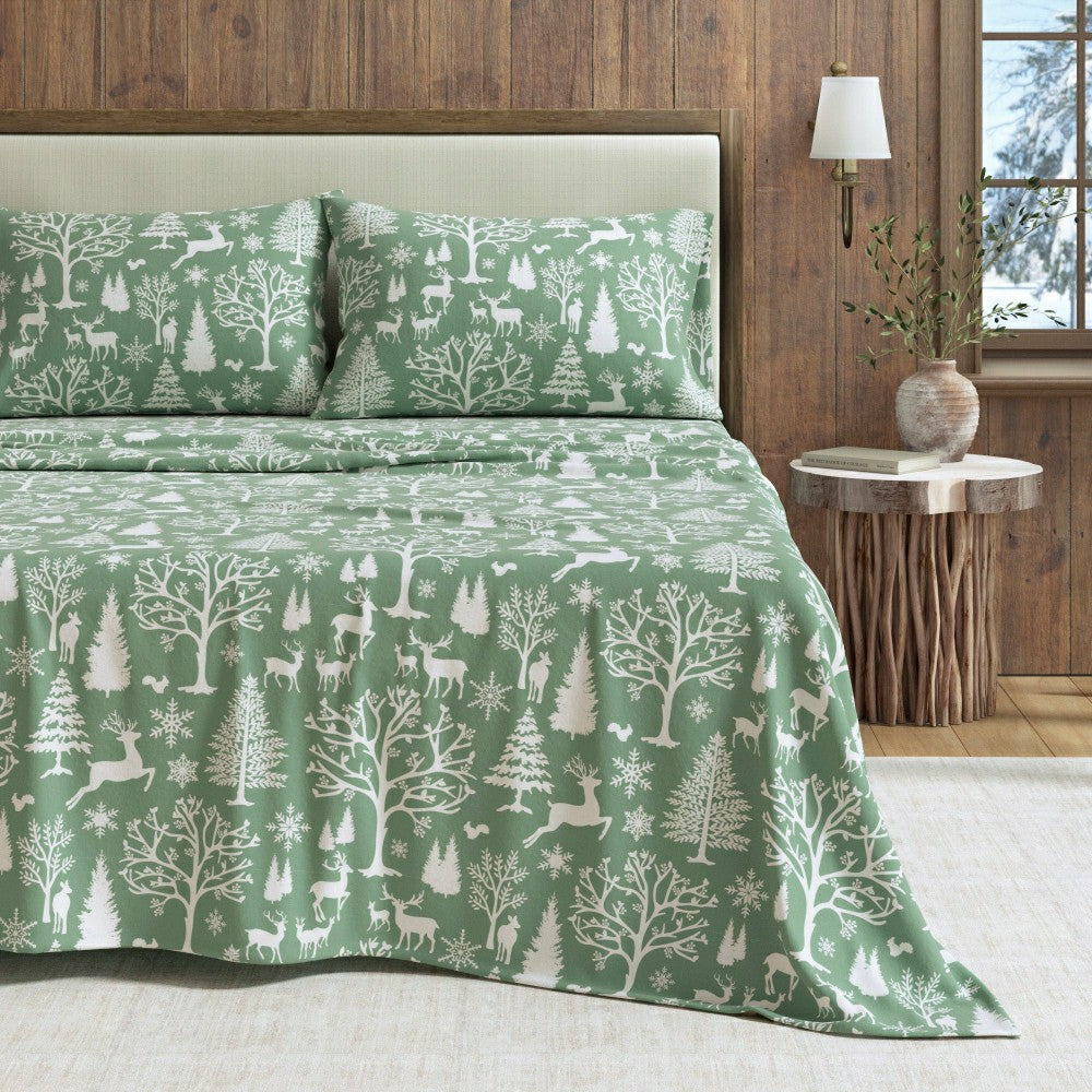 4-Piece Turkish Cotton Flannel Sheet - Lakeview Collection | Plow & Hearth