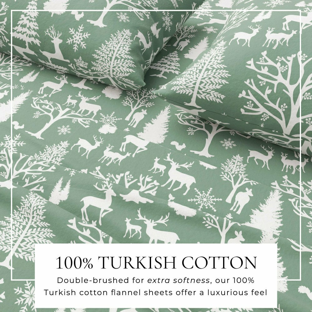 4-Piece Turkish Cotton Flannel Sheet - Lakeview Collection | Plow & Hearth