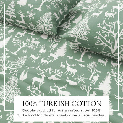 4-Piece Turkish Cotton Flannel Sheet - Lakeview Collection | Plow & Hearth