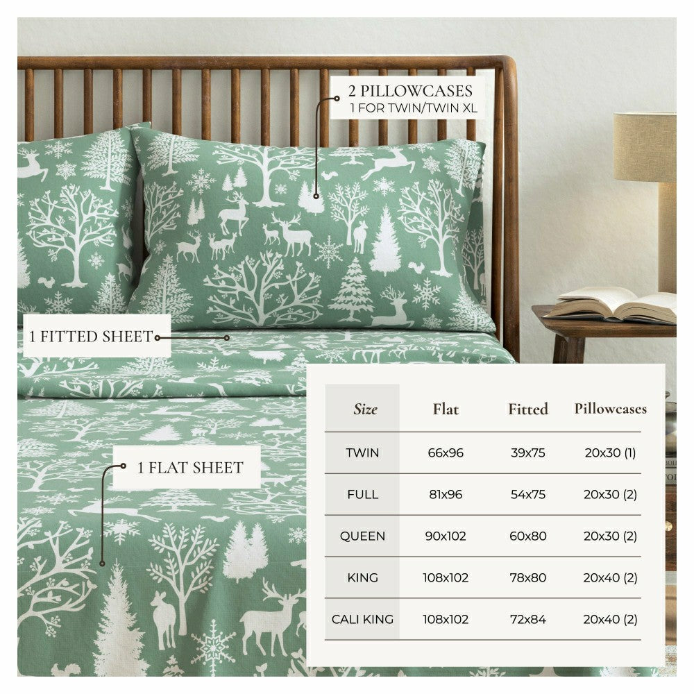 4-Piece Turkish Cotton Flannel Sheet - Lakeview Collection | Plow & Hearth