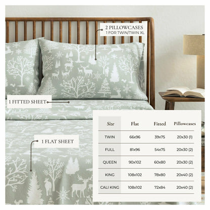 4-Piece Turkish Cotton Flannel Sheet - Lakeview Collection | Plow & Hearth