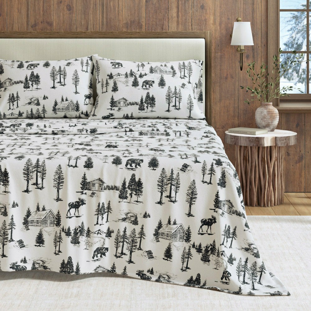 4-Piece Turkish Cotton Flannel Sheet - Lakeview Collection | Plow & Hearth