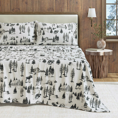 4-Piece Turkish Cotton Flannel Sheet - Lakeview Collection | Plow & Hearth