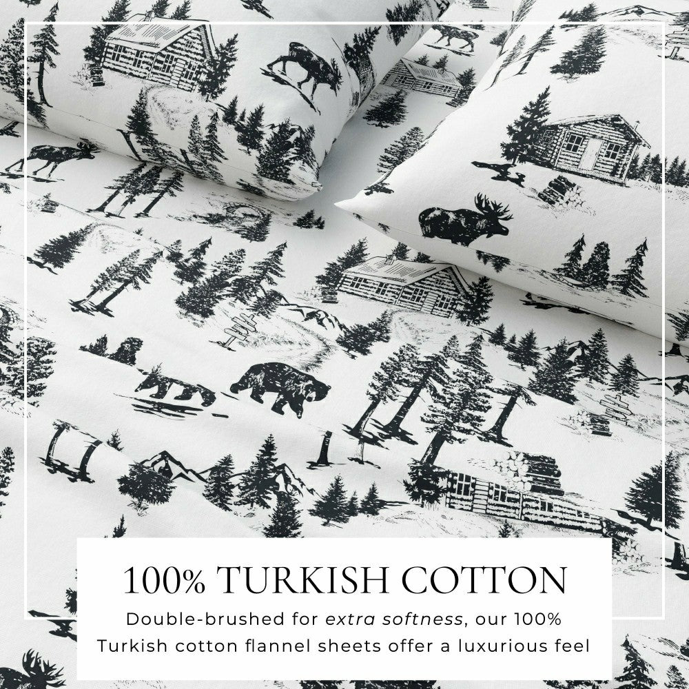 4-Piece Turkish Cotton Flannel Sheet - Lakeview Collection | Plow & Hearth