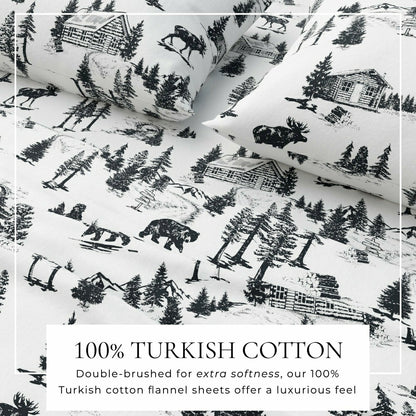 4-Piece Turkish Cotton Flannel Sheet - Lakeview Collection | Plow & Hearth