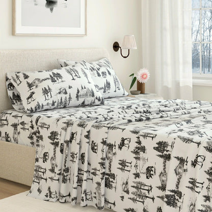 4-Piece Turkish Cotton Flannel Sheet - Lakeview Collection | Plow & Hearth