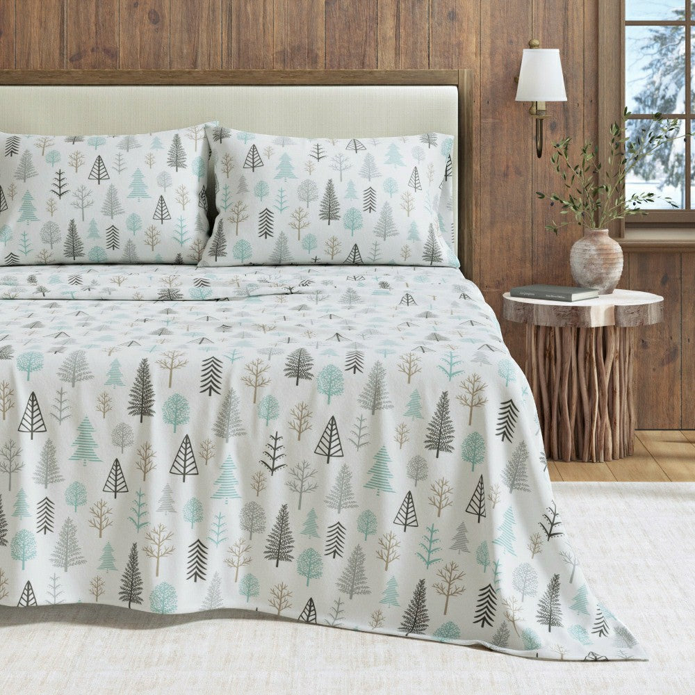 4-Piece Turkish Cotton Flannel Sheet - Lakeview Collection | Plow & Hearth
