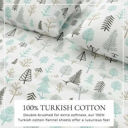4-Piece Turkish Cotton Flannel Sheet - Lakeview Collection | Plow & Hearth