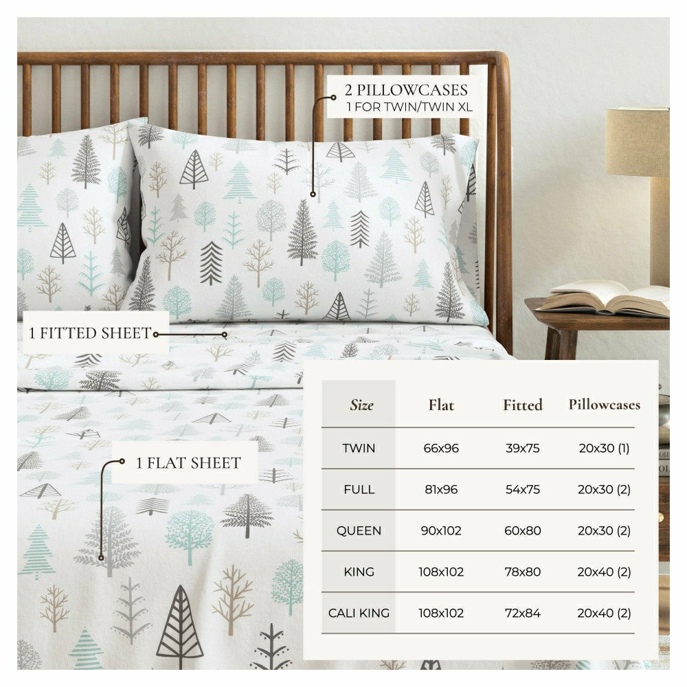 4-Piece Turkish Cotton Flannel Sheet - Lakeview Collection | Plow & Hearth