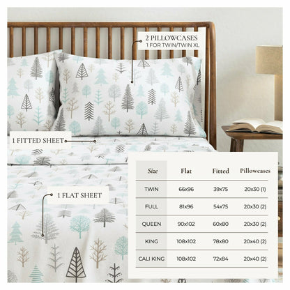 4-Piece Turkish Cotton Flannel Sheet - Lakeview Collection | Plow & Hearth
