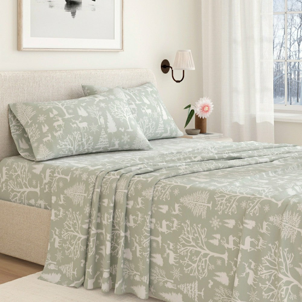 4-Piece Turkish Cotton Flannel Sheet - Lakeview Collection | Plow & Hearth
