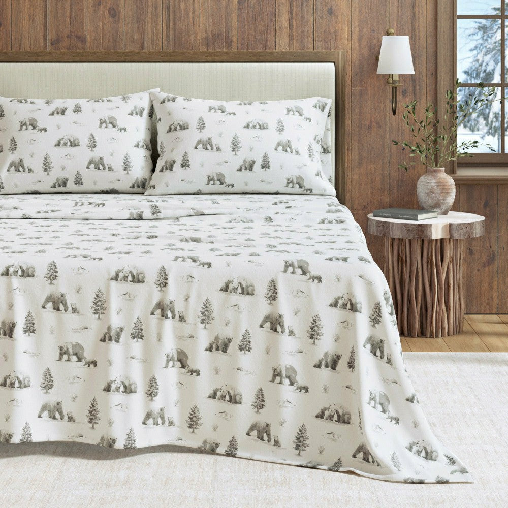 4-Piece Turkish Cotton Flannel Sheet - Lakeview Collection | Plow & Hearth