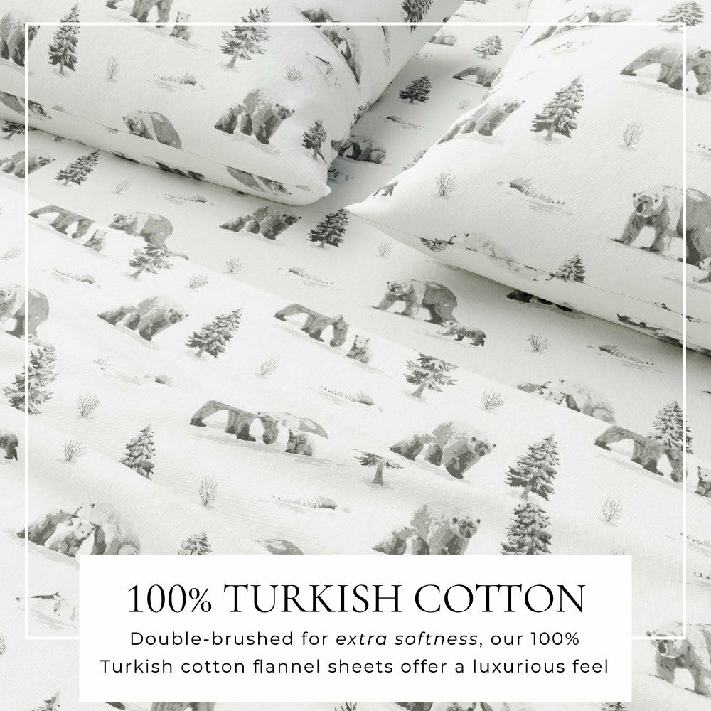 4-Piece Turkish Cotton Flannel Sheet - Lakeview Collection | Plow & Hearth