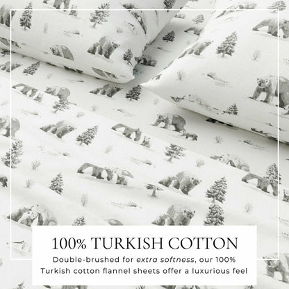 4-Piece Turkish Cotton Flannel Sheet - Lakeview Collection | Plow & Hearth