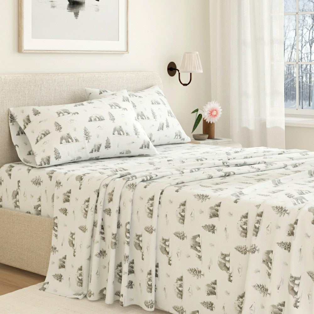4-Piece Turkish Cotton Flannel Sheet - Lakeview Collection | Plow & Hearth