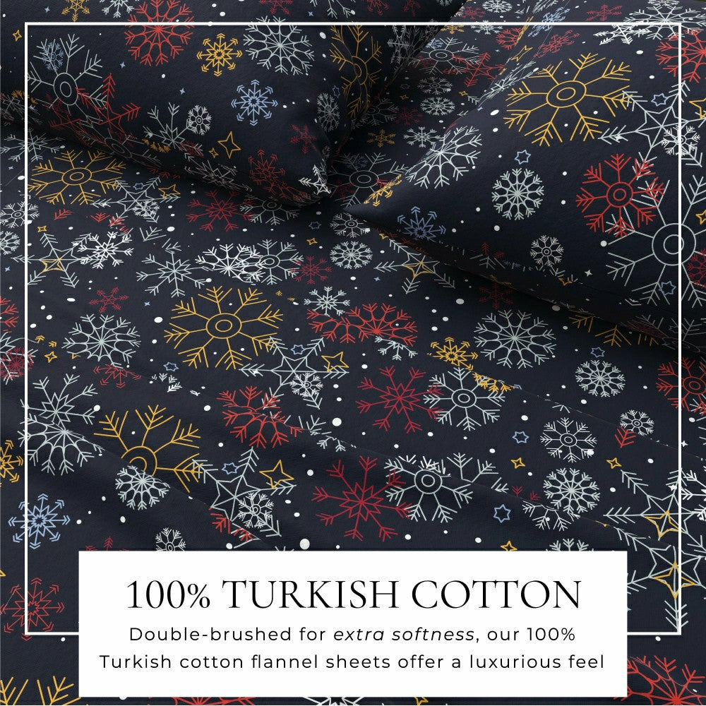 4-Piece Turkish Cotton Flannel Sheet - Lakeview Collection | Plow & Hearth