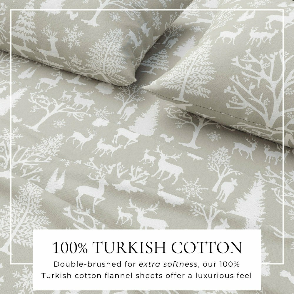 4-Piece Turkish Cotton Flannel Sheet - Lakeview Collection | Plow & Hearth
