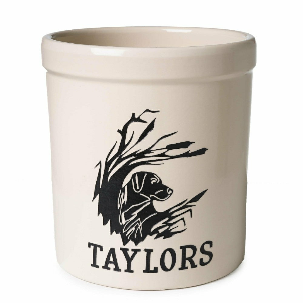 Personalized Labrador Stoneware Crock, 3 Gallons | Plow & Hearth