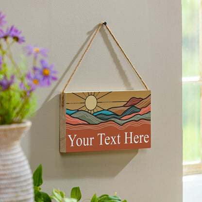 Southwest/Texas Everyday Hanging Signs w/rope Landscape (11“x6”)​ | Plow & Hearth
