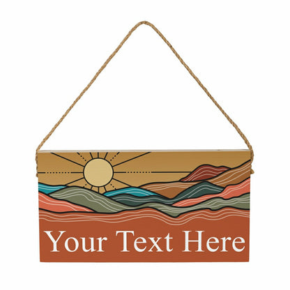 Southwest/Texas Everyday Hanging Signs w/rope Landscape (11“x6”)​ | Plow & Hearth