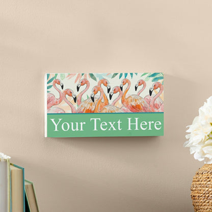 Southwest/Texas Palm Beach Flamingos Hanging Signs w/rope Landscape (11“x6”)​ | Plow & Hearth