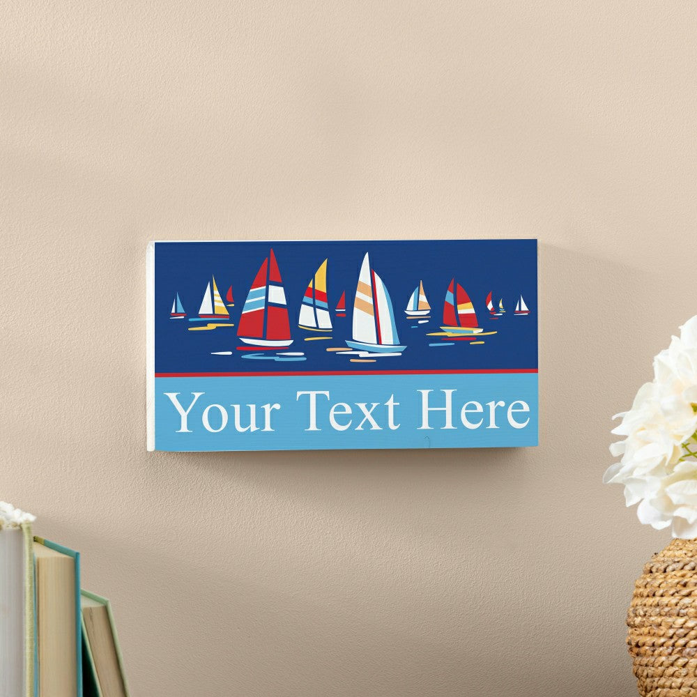 Southwest/Texas Sailboats Hanging Signs w/rope Landscape (11“x6”)​ | Plow & Hearth