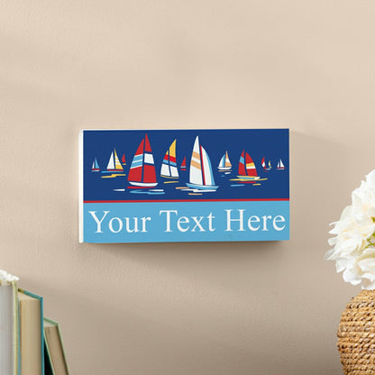 Southwest/Texas Sailboats Hanging Signs w/rope Landscape (11“x6”)​ | Plow & Hearth