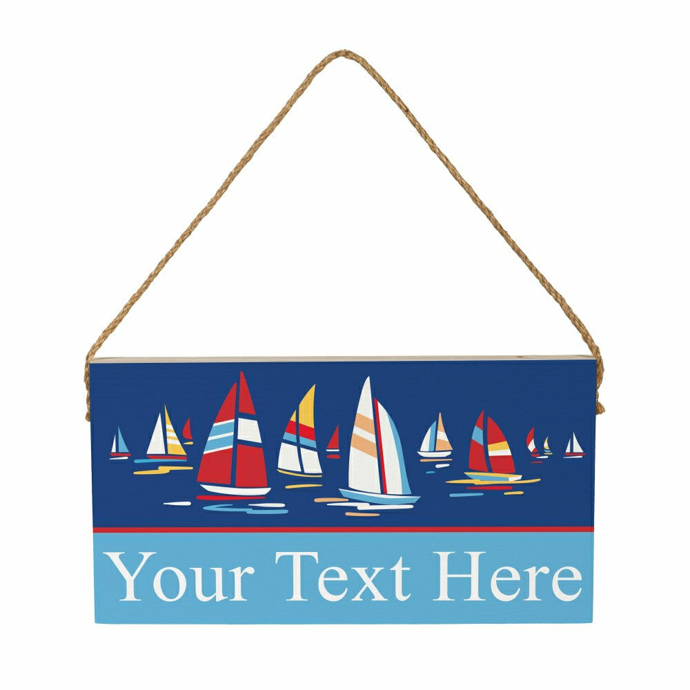 Southwest/Texas Sailboats Hanging Signs w/rope Landscape (11“x6”)​ | Plow & Hearth