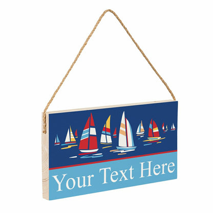 Southwest/Texas Sailboats Hanging Signs w/rope Landscape (11“x6”)​ | Plow & Hearth