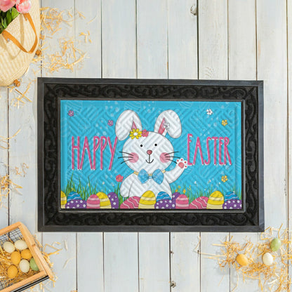 Bowtie Bunny Embossed Mat | Plow & Hearth