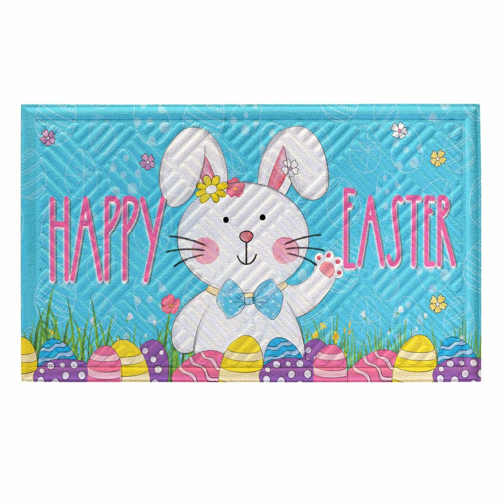 Bowtie Bunny Embossed Mat | Plow & Hearth