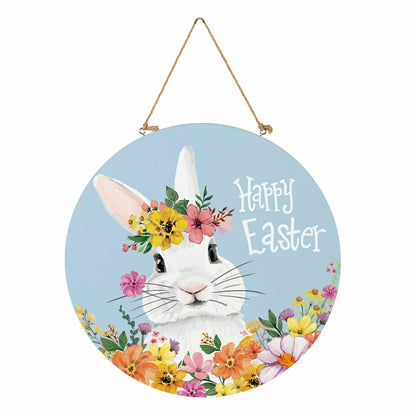 Bunny Blooms Floral Bunny , 18" Door Décor | Plow & Hearth