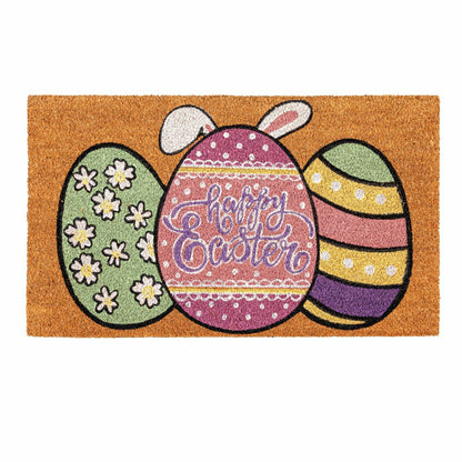 Gingham Easter Coir Mat | Plow & Hearth