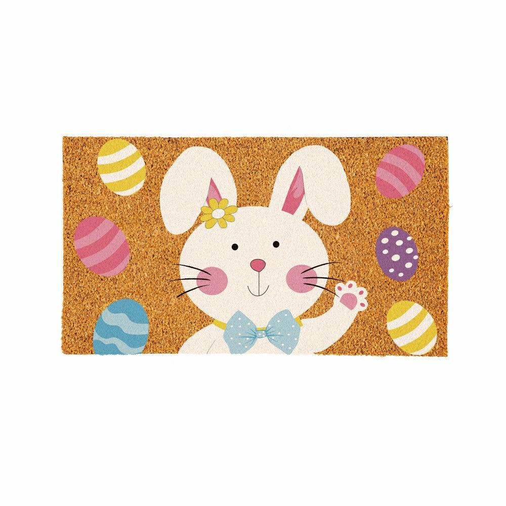 Bowtie Bunny Coir Mat | Plow & Hearth