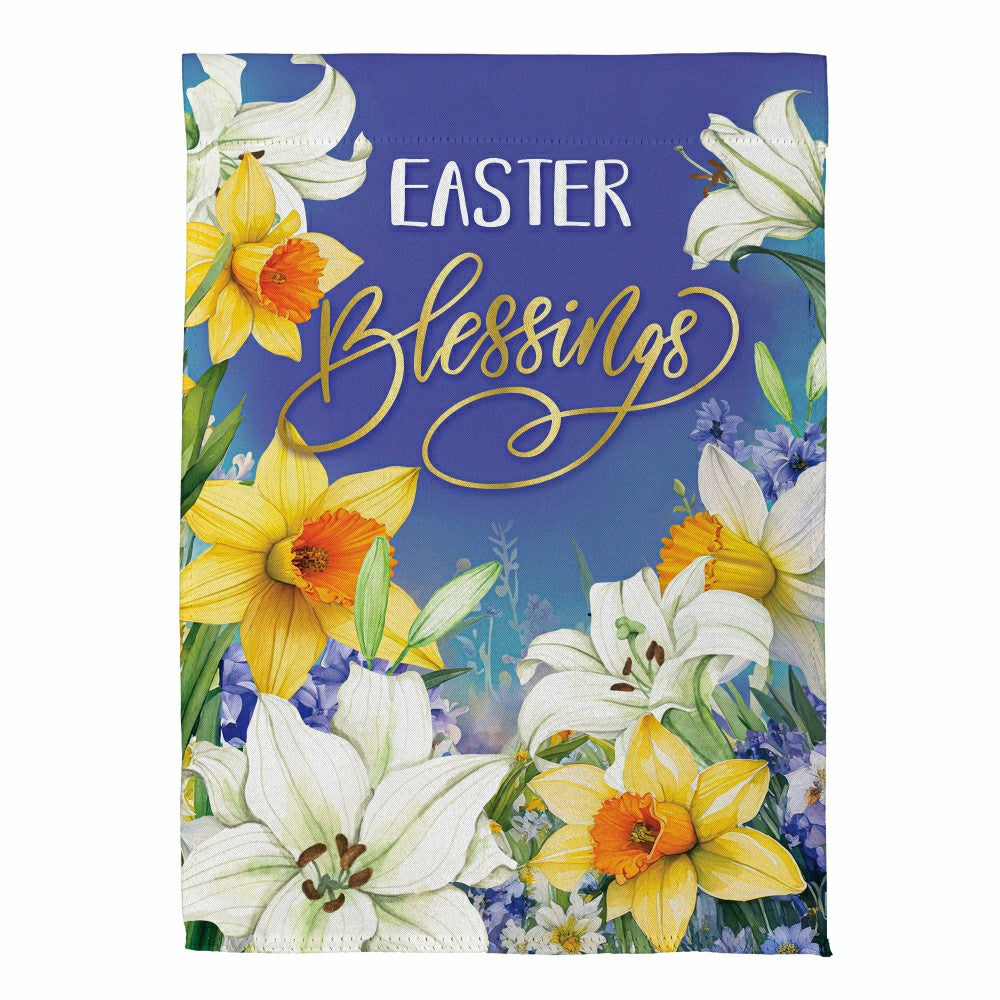 Blessings For Easter Suede Garden Flag | Plow & Hearth