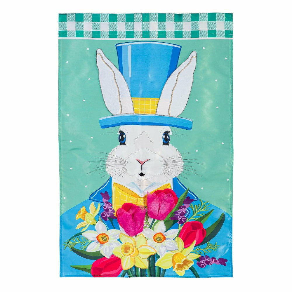 Mister Easter Bunny Applique House Flag | Plow & Hearth