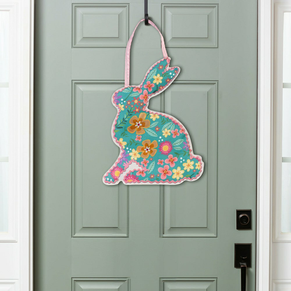 Floral Patterned Bunny Door Decor | Plow & Hearth